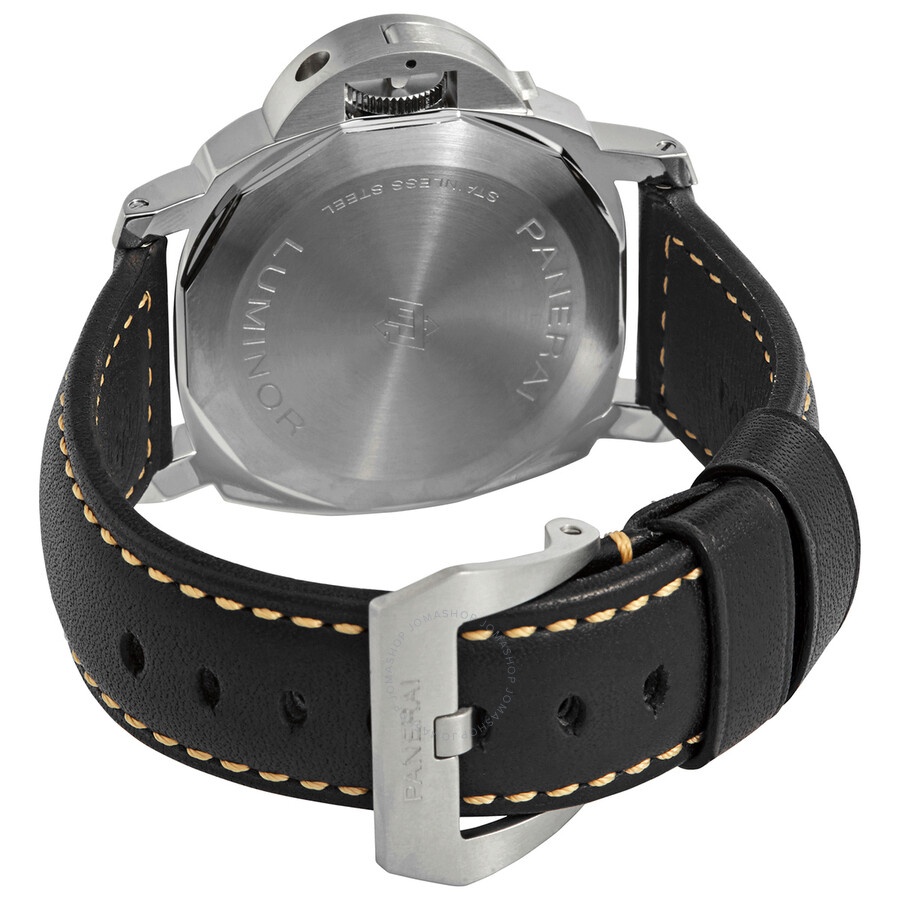Panerai Luminor Logo Hand Wind Black Dial Men's Watch PAM01084 - 3