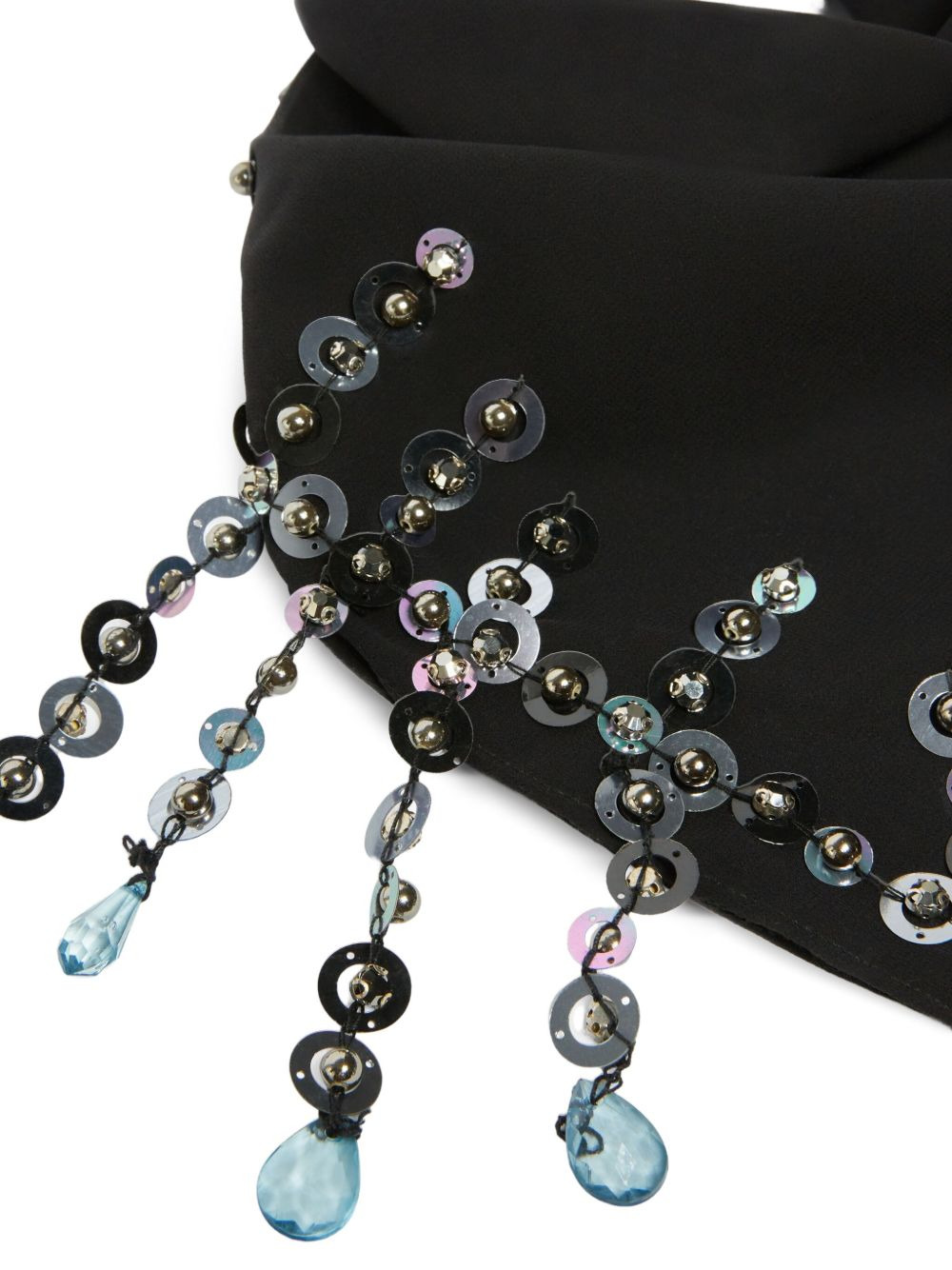 beaded-fringe scarf - 4