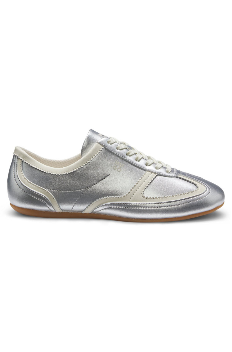 COMFORT-INSOLE TRAINERS WITH SILVER-TONE UPPERS 1