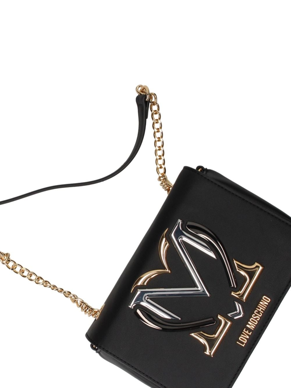 metal monogram logo cross body bag - 5