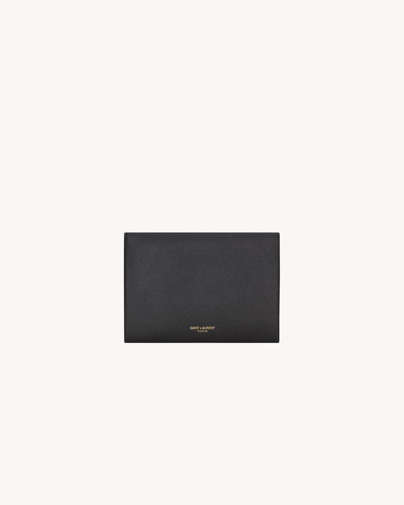 SAINT LAURENT LETTER PASSPORT CASE IN LEATHER outlook