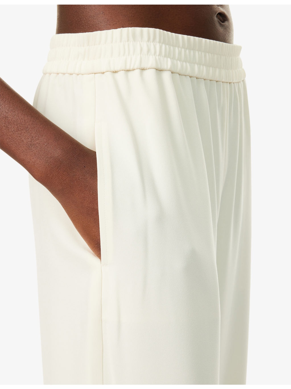 Drawstring Wide-Leg Woven Trousers - 5