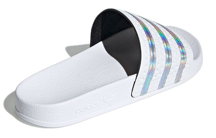 (WMNS) adidas Adilette Slide 'White Iridescent' FV0041 - 5