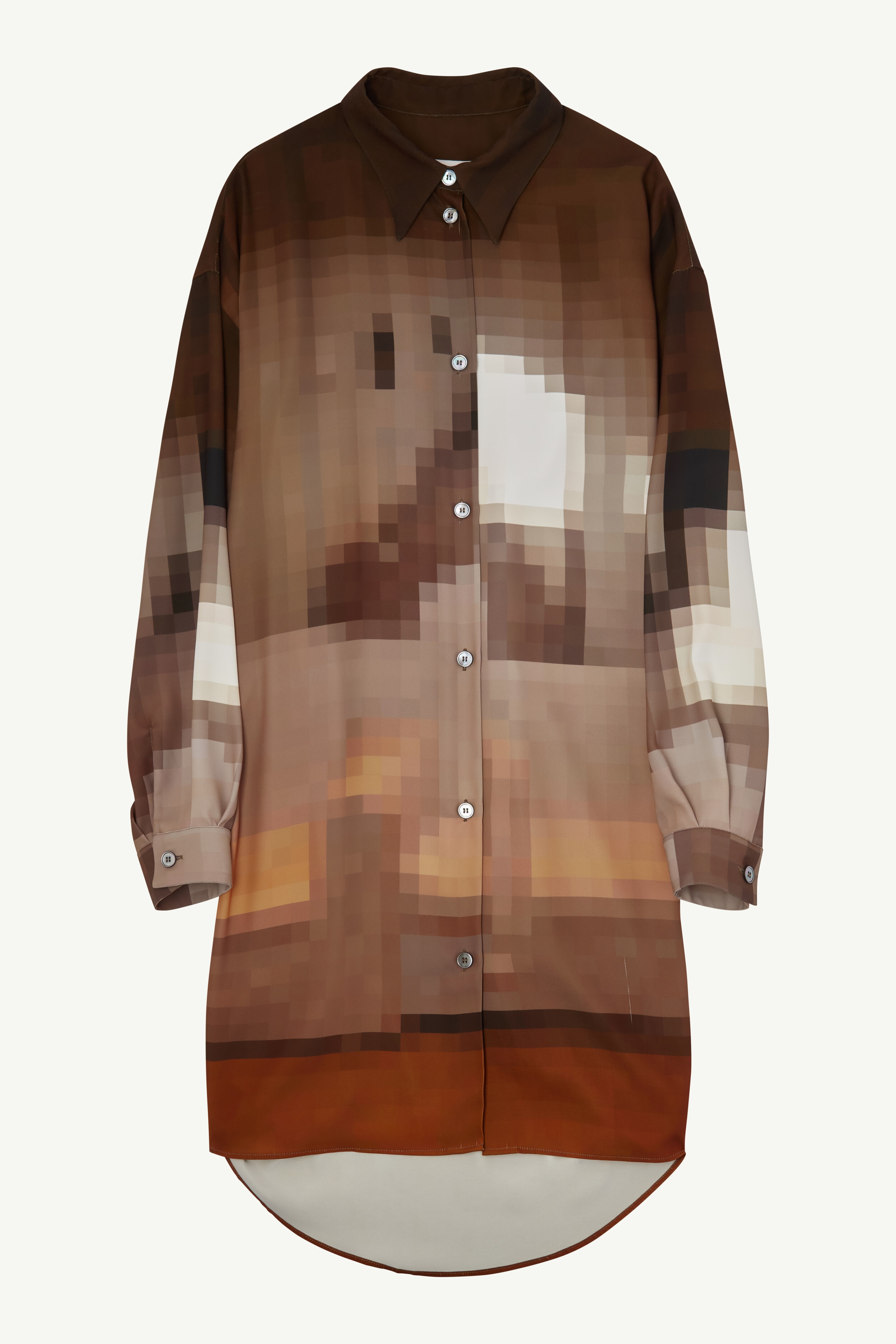 Pixelated shirt dress - 1