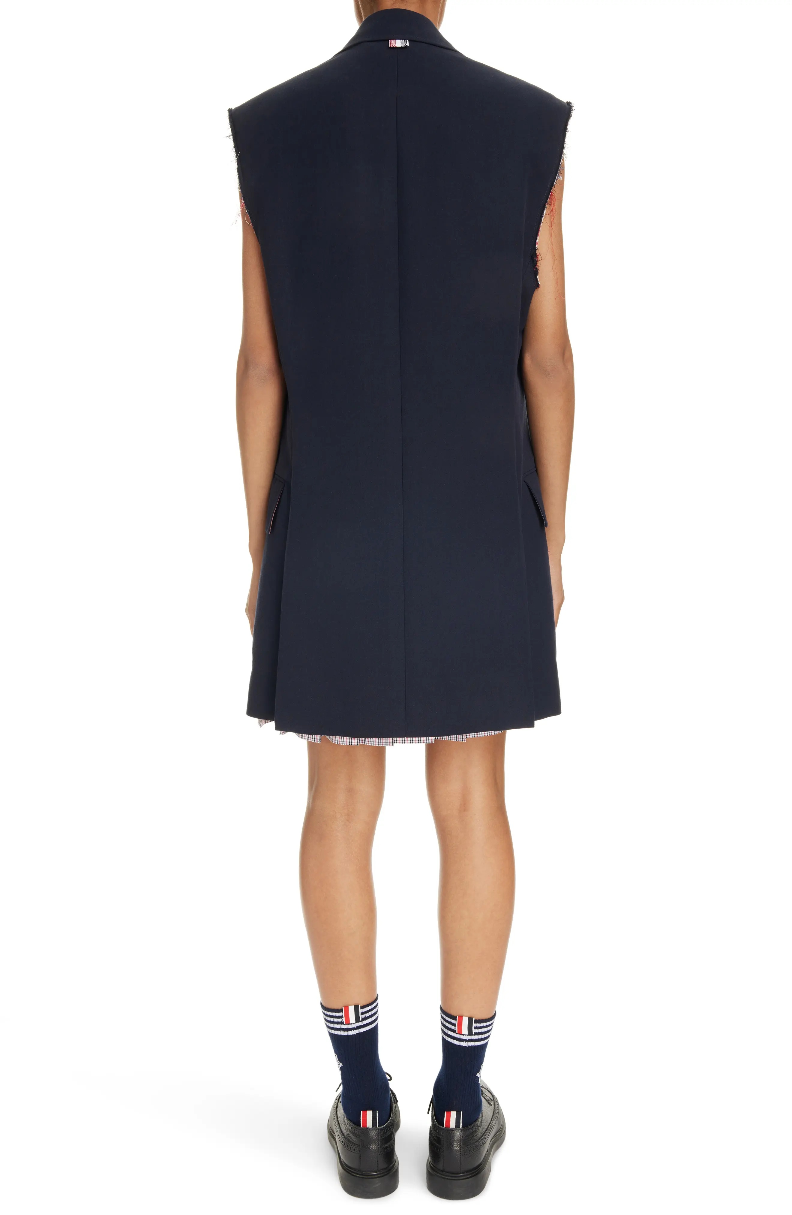 Oversize Sleeveless Cotton Blend Blazer - 3