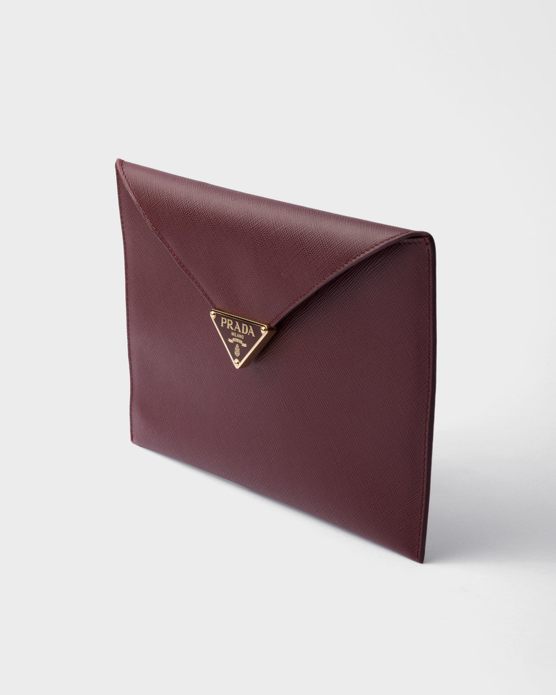 Saffiano leather envelope clutch 4
