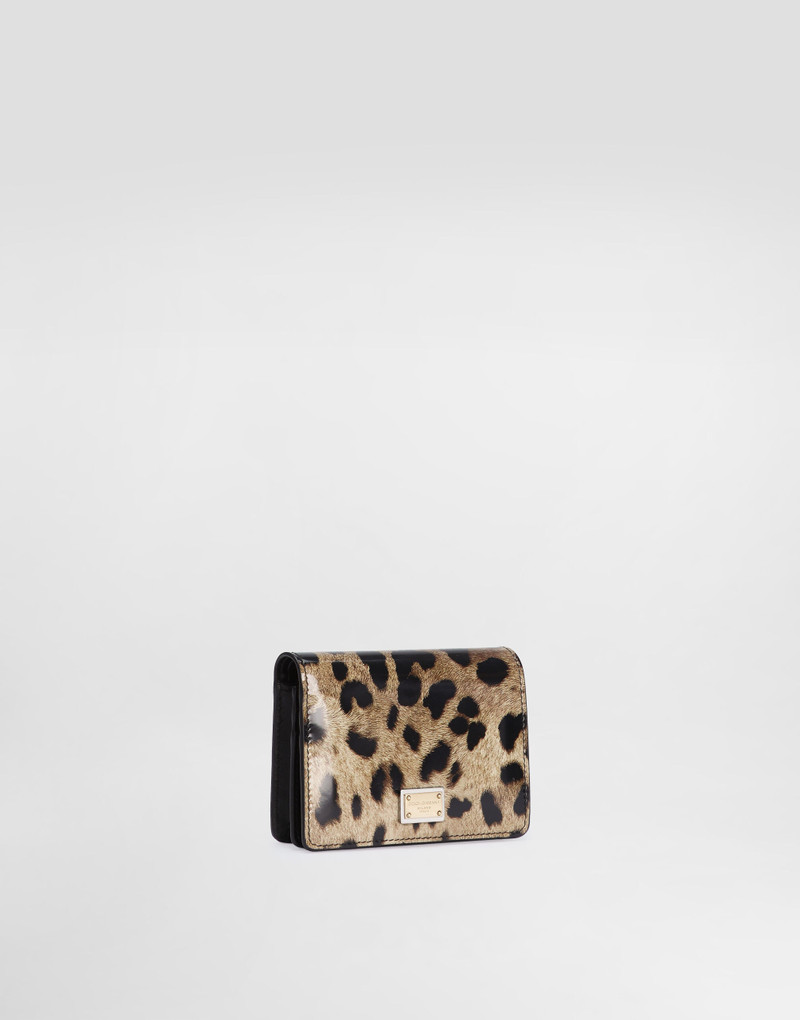 Dolce & Gabbana Polished calfskin wallet with leopard print outlook