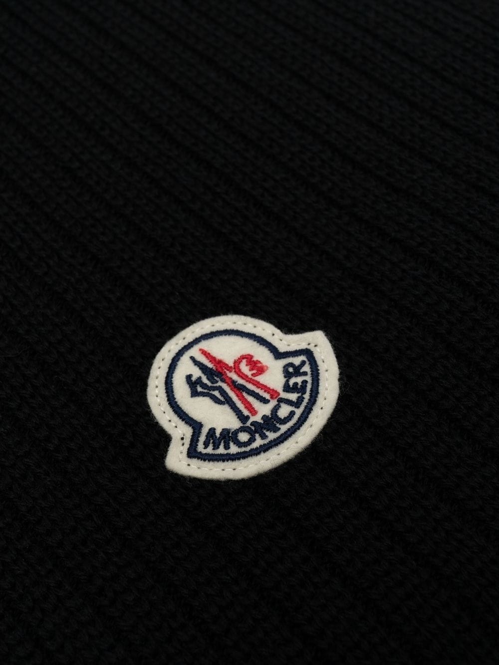 logo patch ribbed scarf - 3