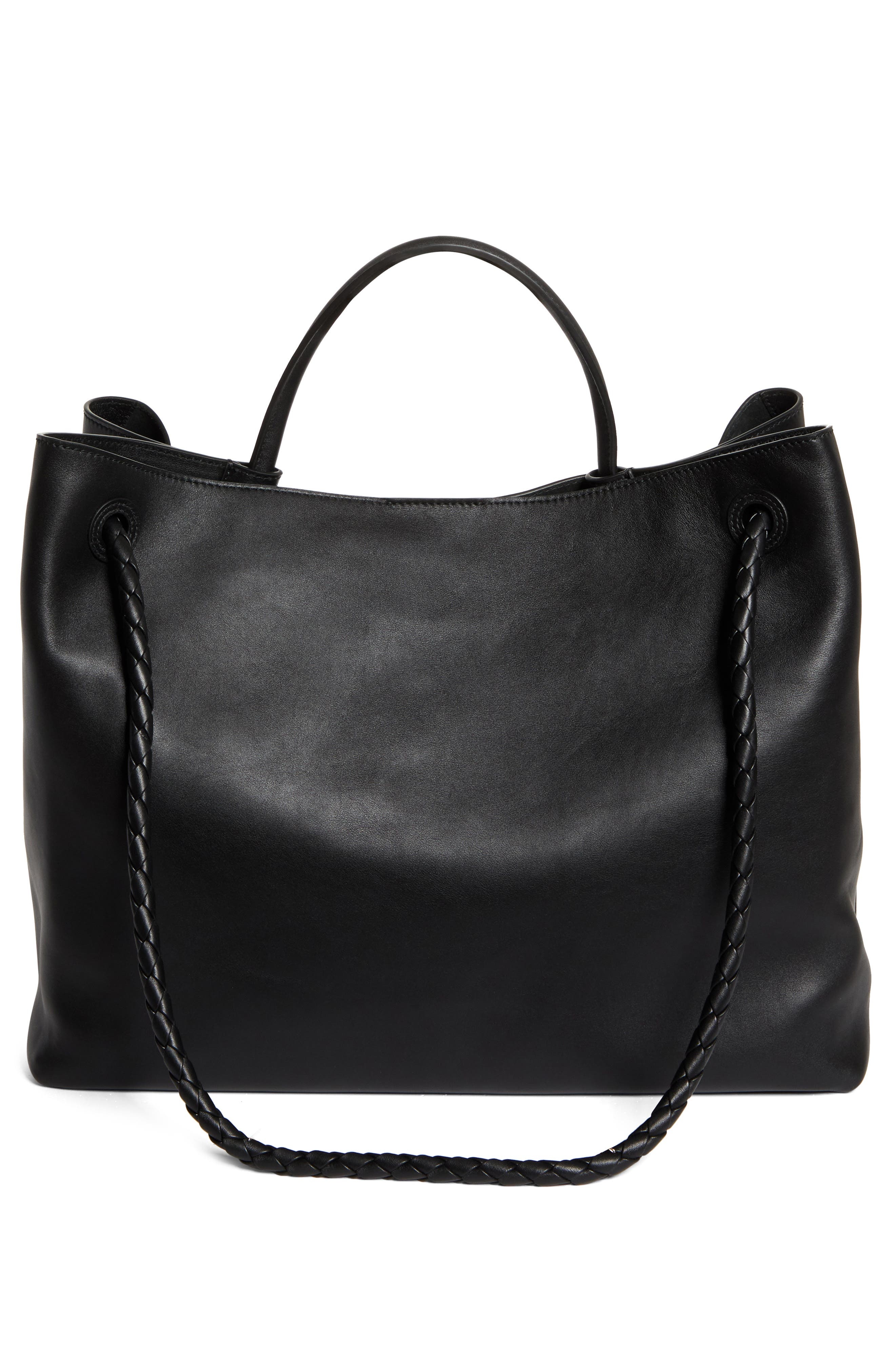 Bottega Veneta Large Andiamo Leather Tote in 1019 Black-M Brass at Nordstrom - 4
