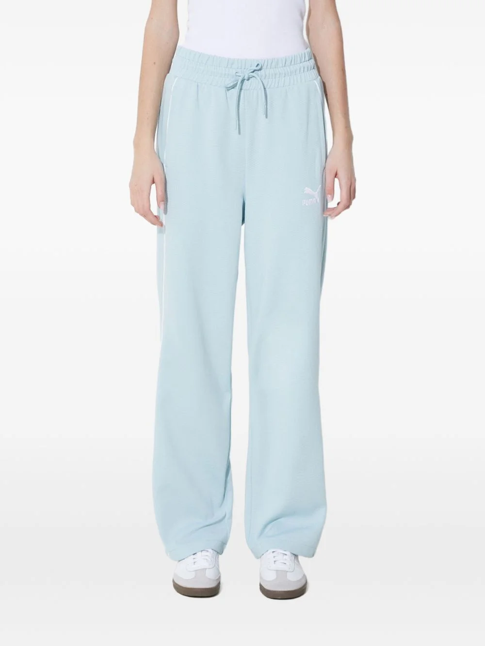 logo-embroidered side-stripe track pants - 1
