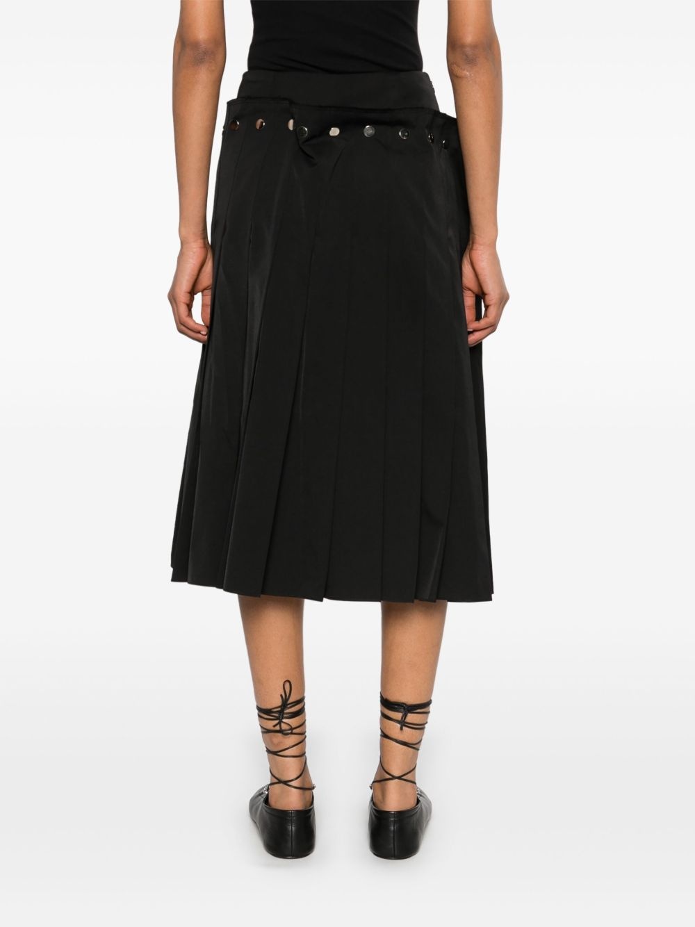layered pleated skirt - 4