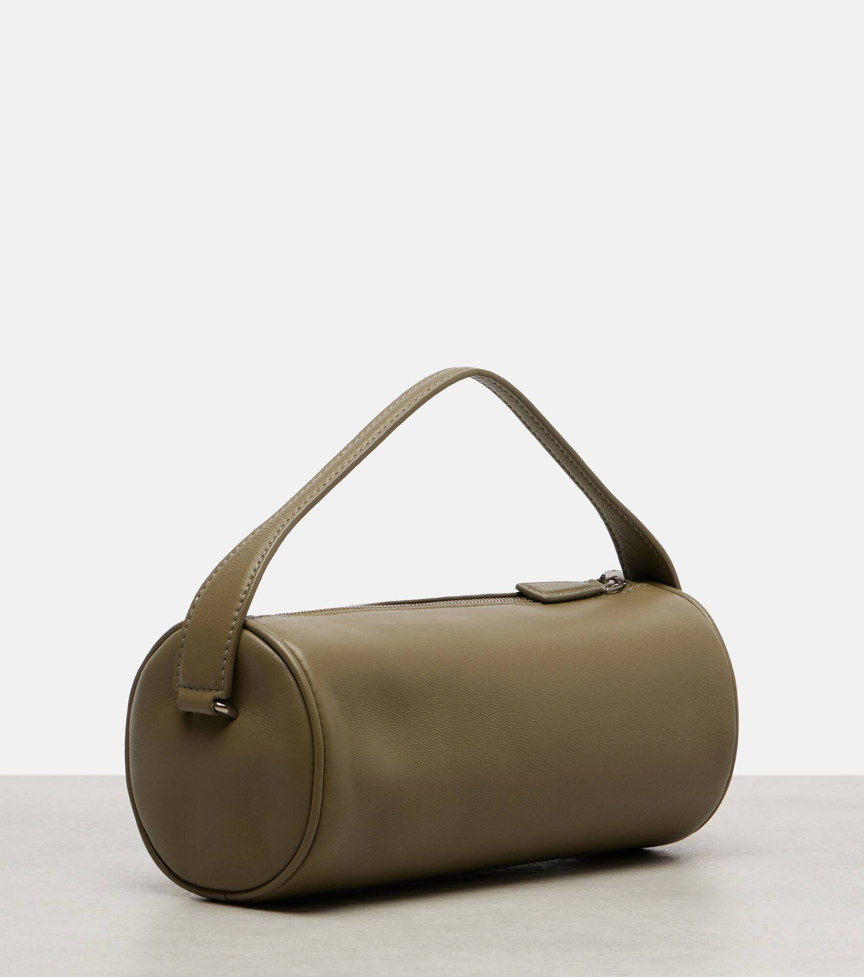 Round 90's leather tote bag - 4