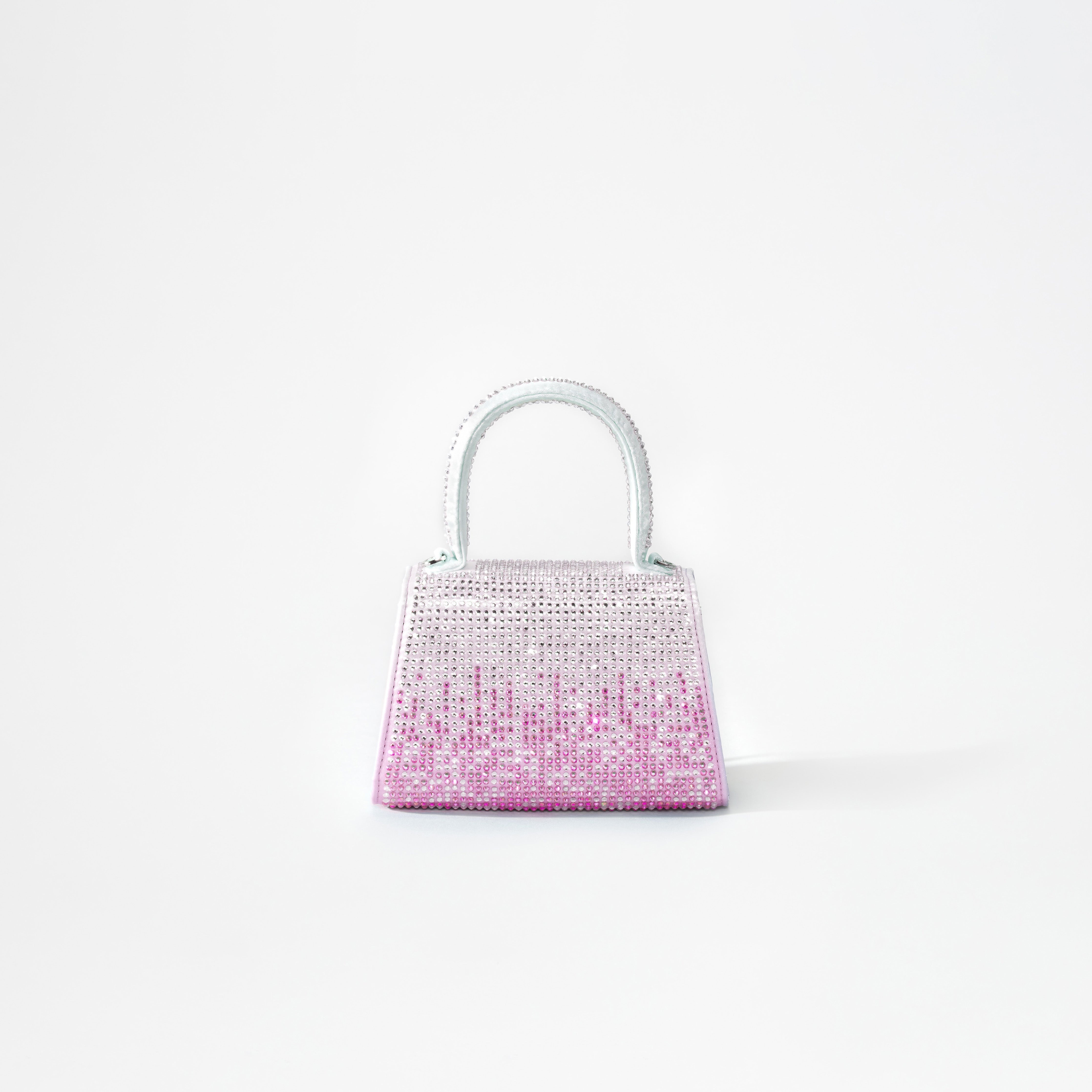 Pink Ombre Rhinestone Bow Micro Bag - 3