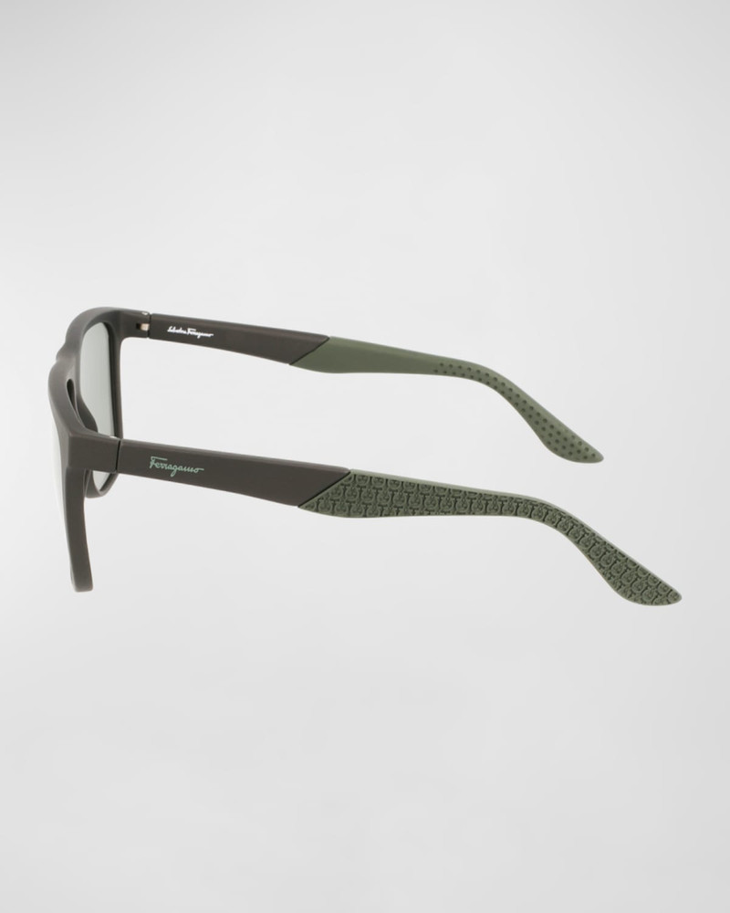 Men's Gancini Flat-Top Navigator Sunglasses 4