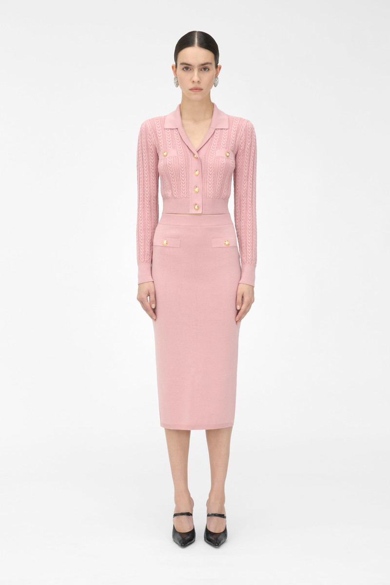 Alessandra Rich CASHMERE MIDI SKIRT outlook