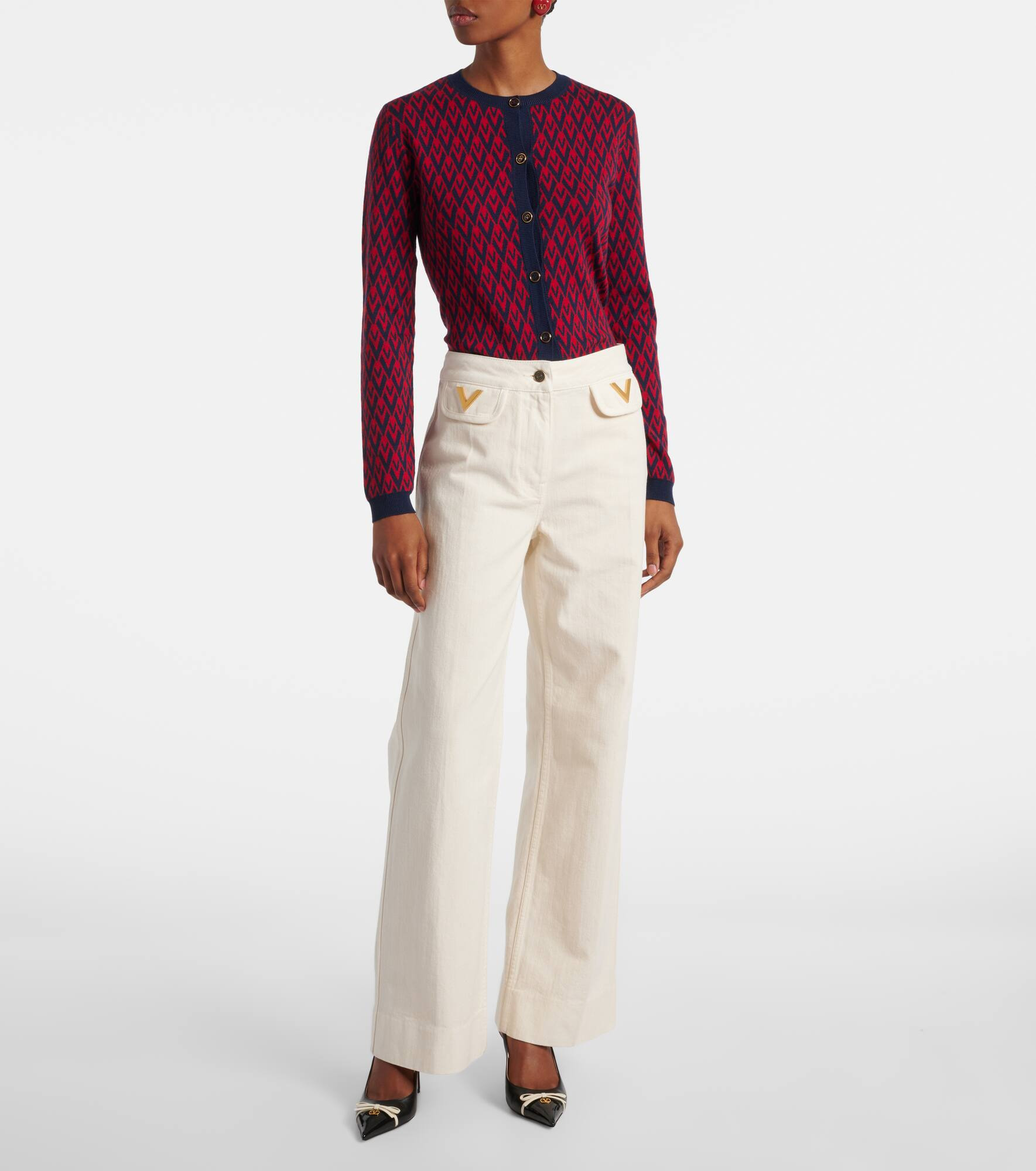 VGold mid-rise wide-leg jeans - 7