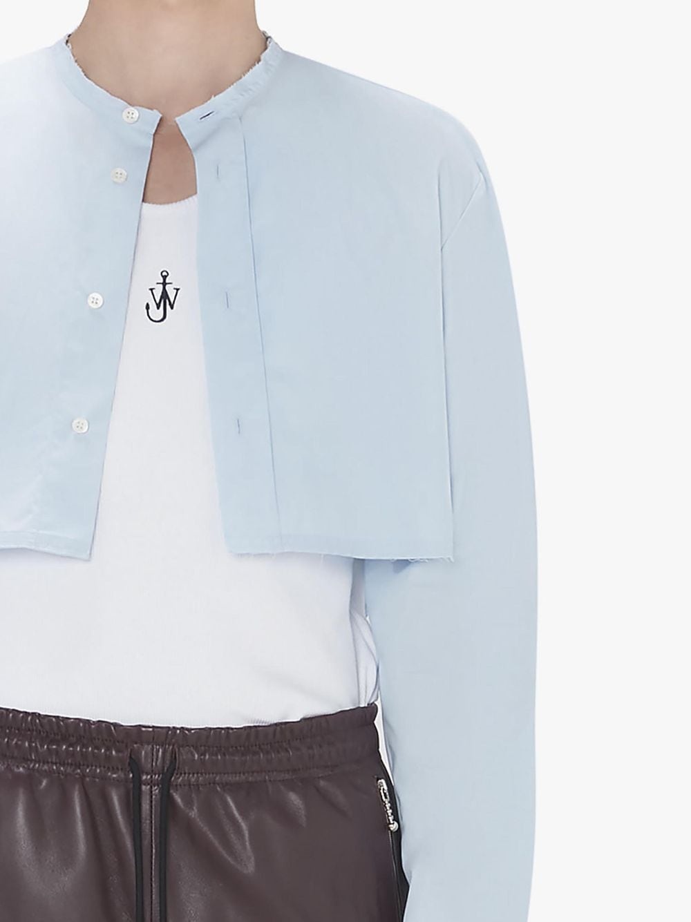 RAW EDGE CROPPED SHIRT - 5