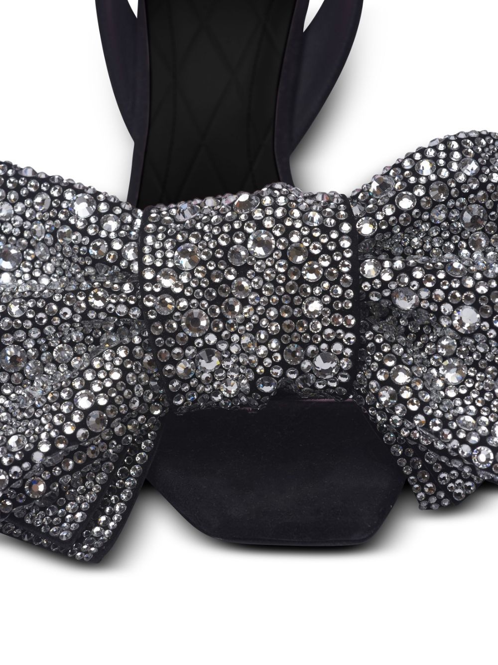 rhinestone bow sandals - 5