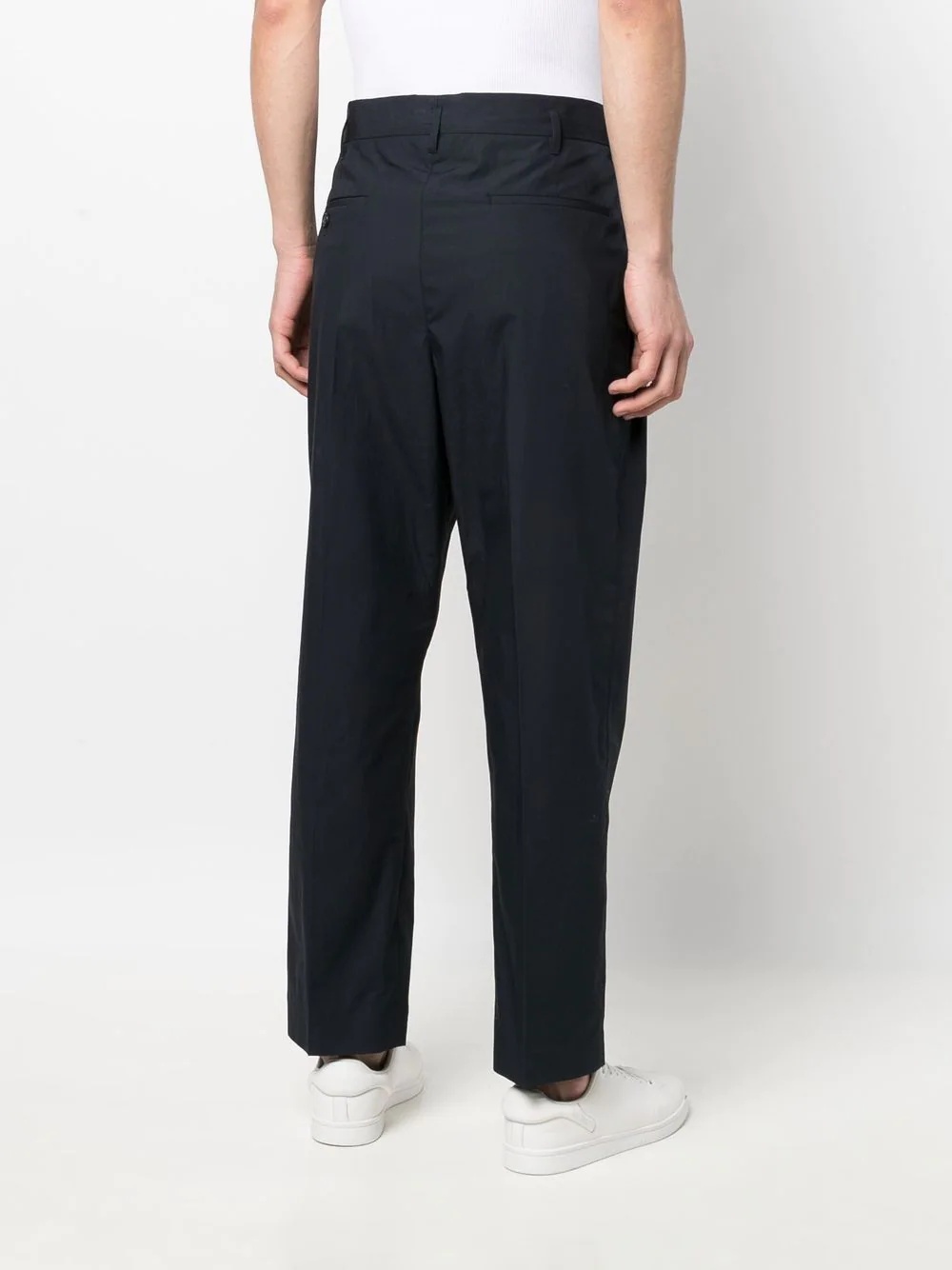 pleated straight-leg trousers - 4