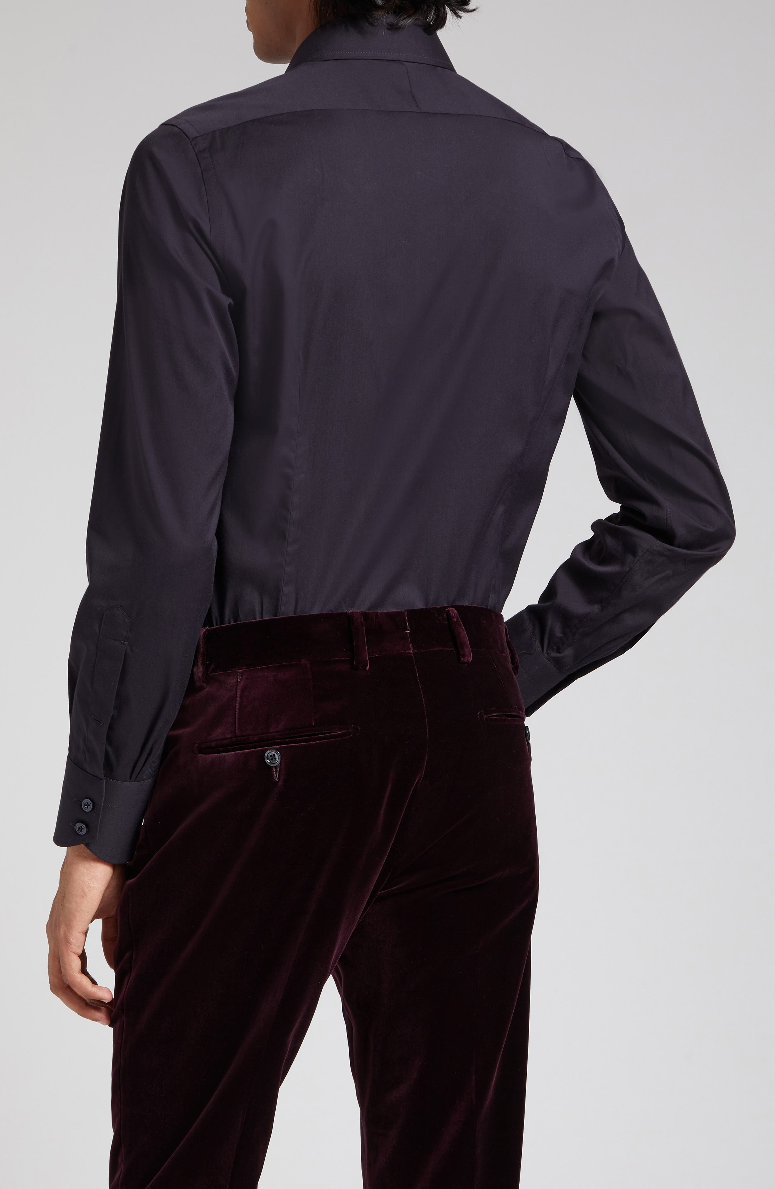 Slim Fit Cotton Poplin Button-Up Shirt - 2