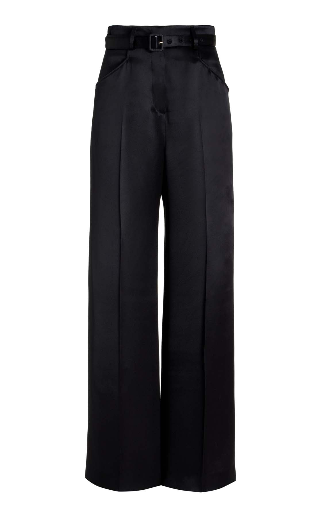 Norman Pant in Black Silk - 1