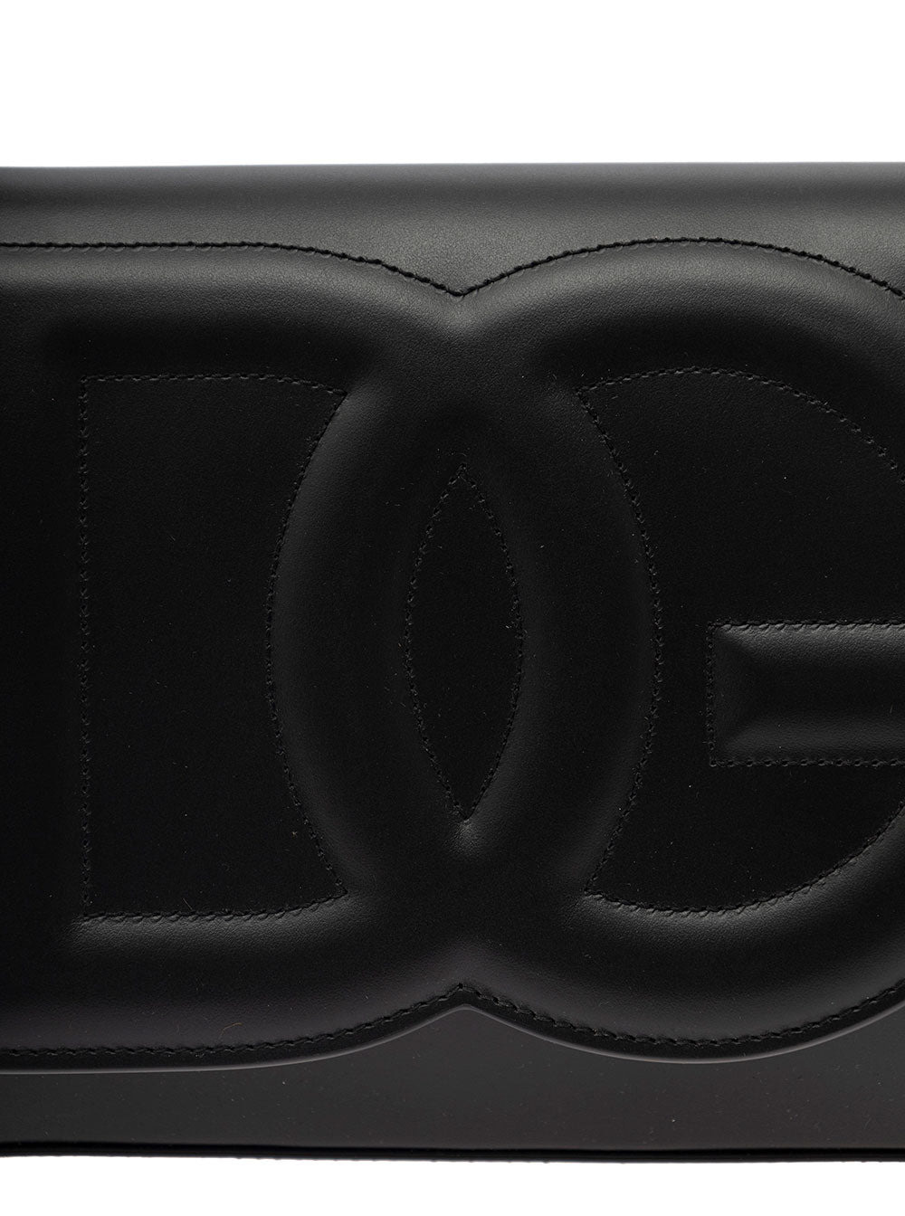 Dolce & Gabbana Women 'Dg Logo' Black Shoulder Bag In 3D Quilted Logo Detail In Smooth Leather Woman - 4