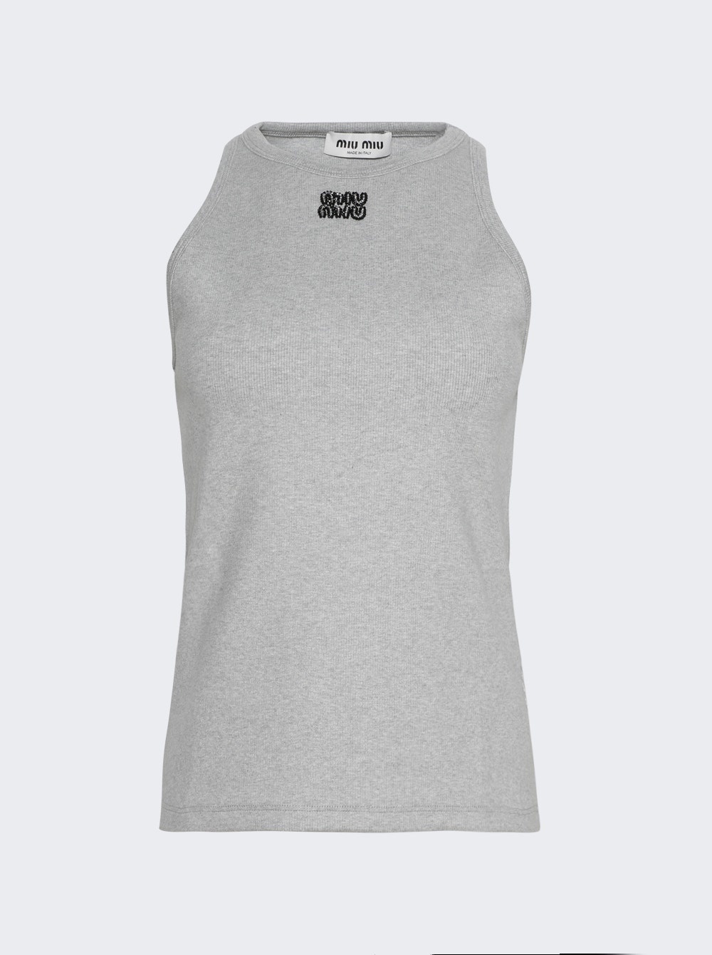 Knitted Tank Top Light Grey - 1