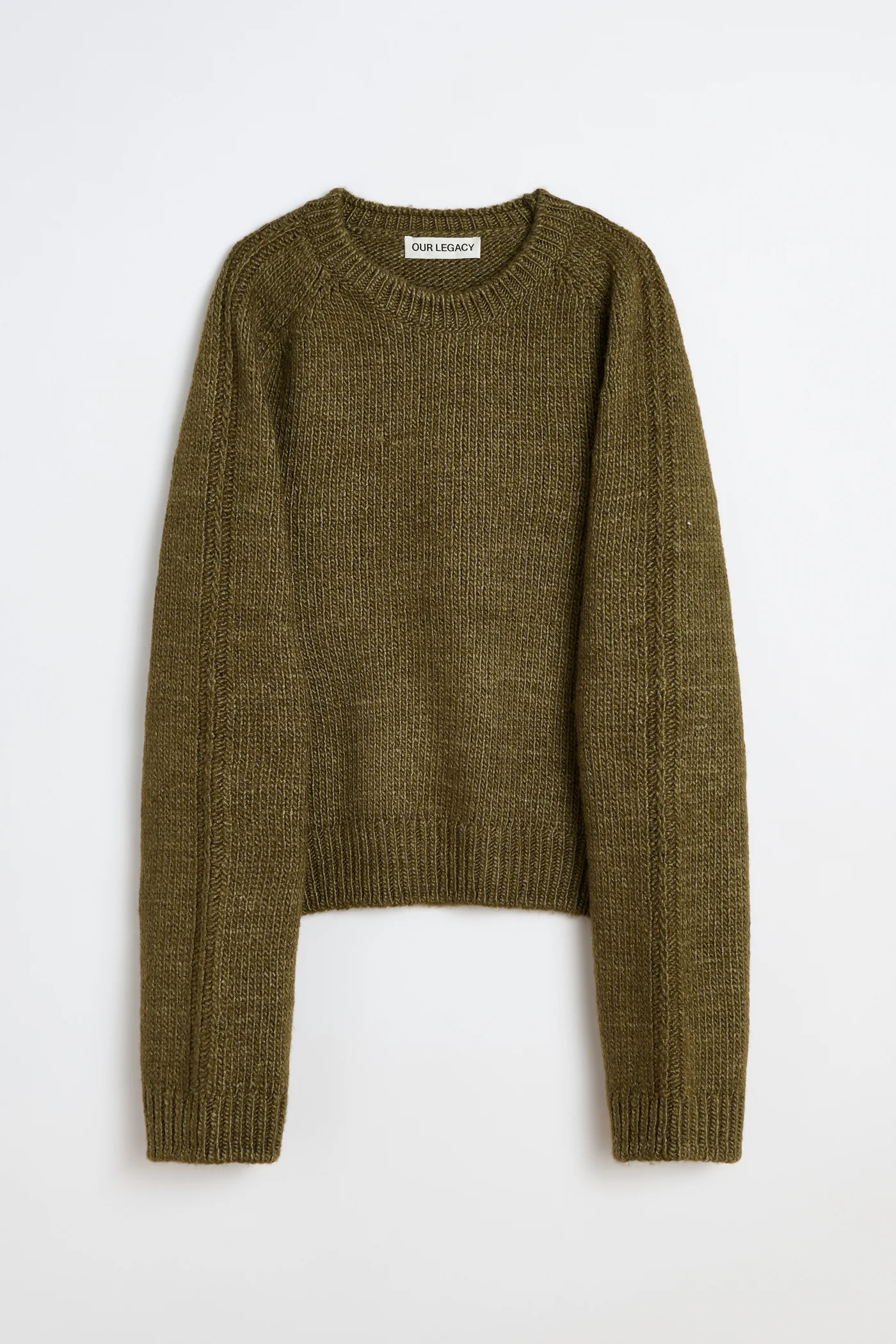 True Roundneck Flush Green Rustic Wool Silk - 1