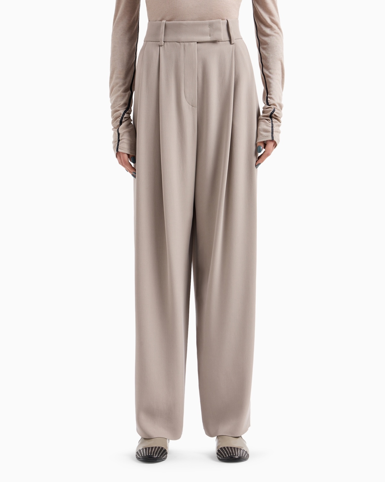 Washed silk trousers - 2