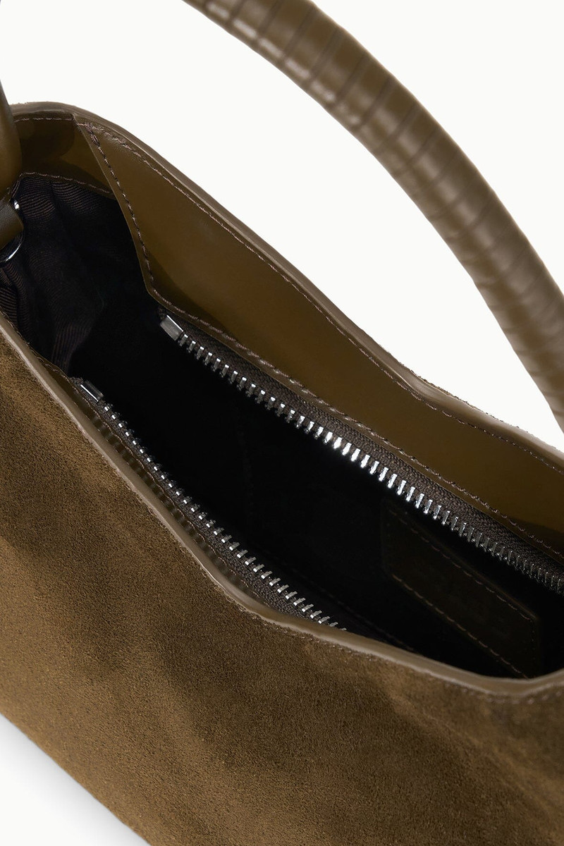 STAUD VALERIE SHOULDER BAG TRUFFLE SUEDE 7
