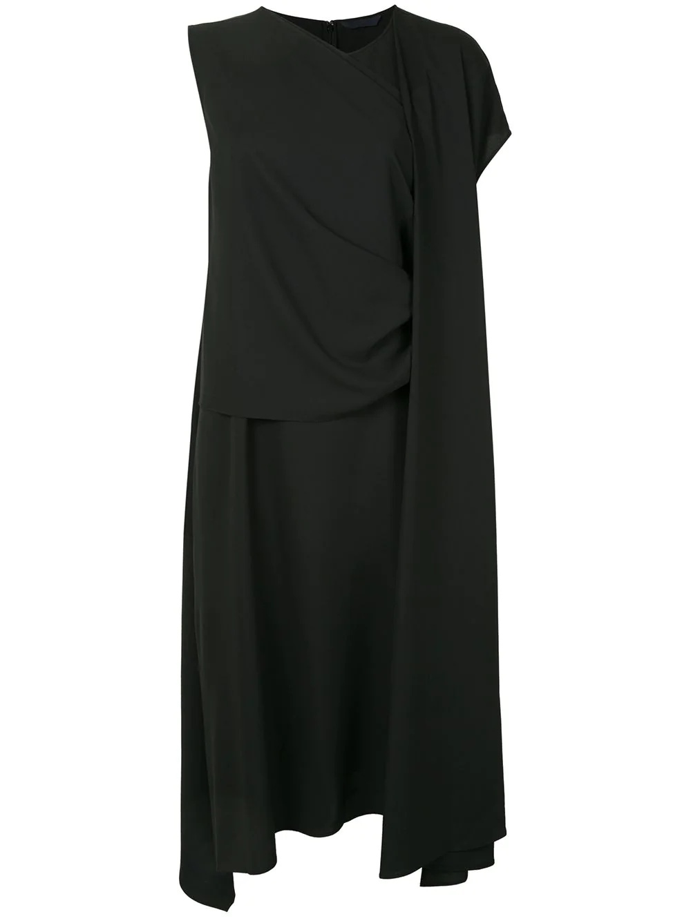 asymmetric sleeve dress - 1