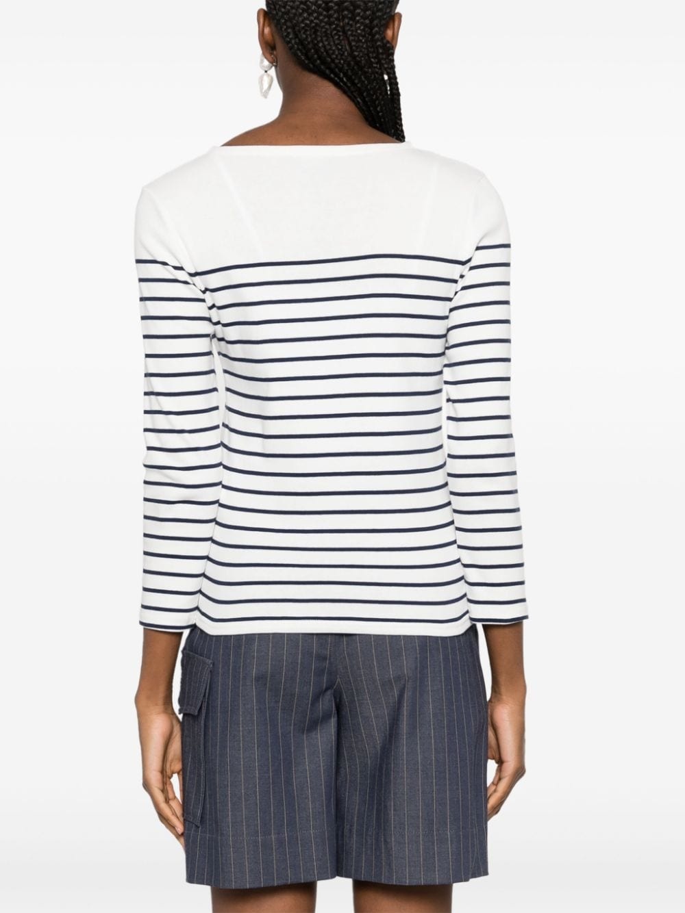 striped long-sleeve T-shirt - 4