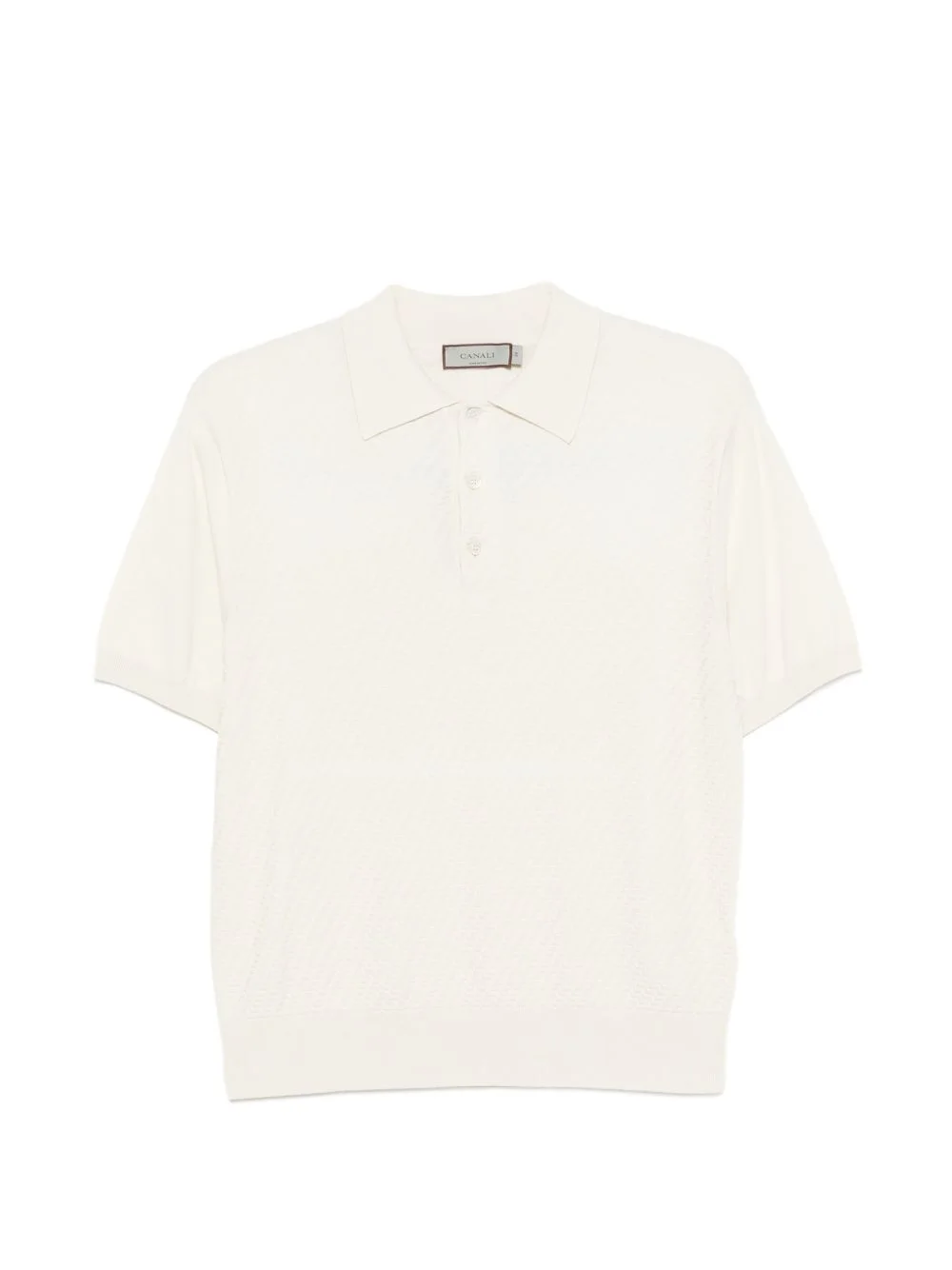 textured polo shirt - 1