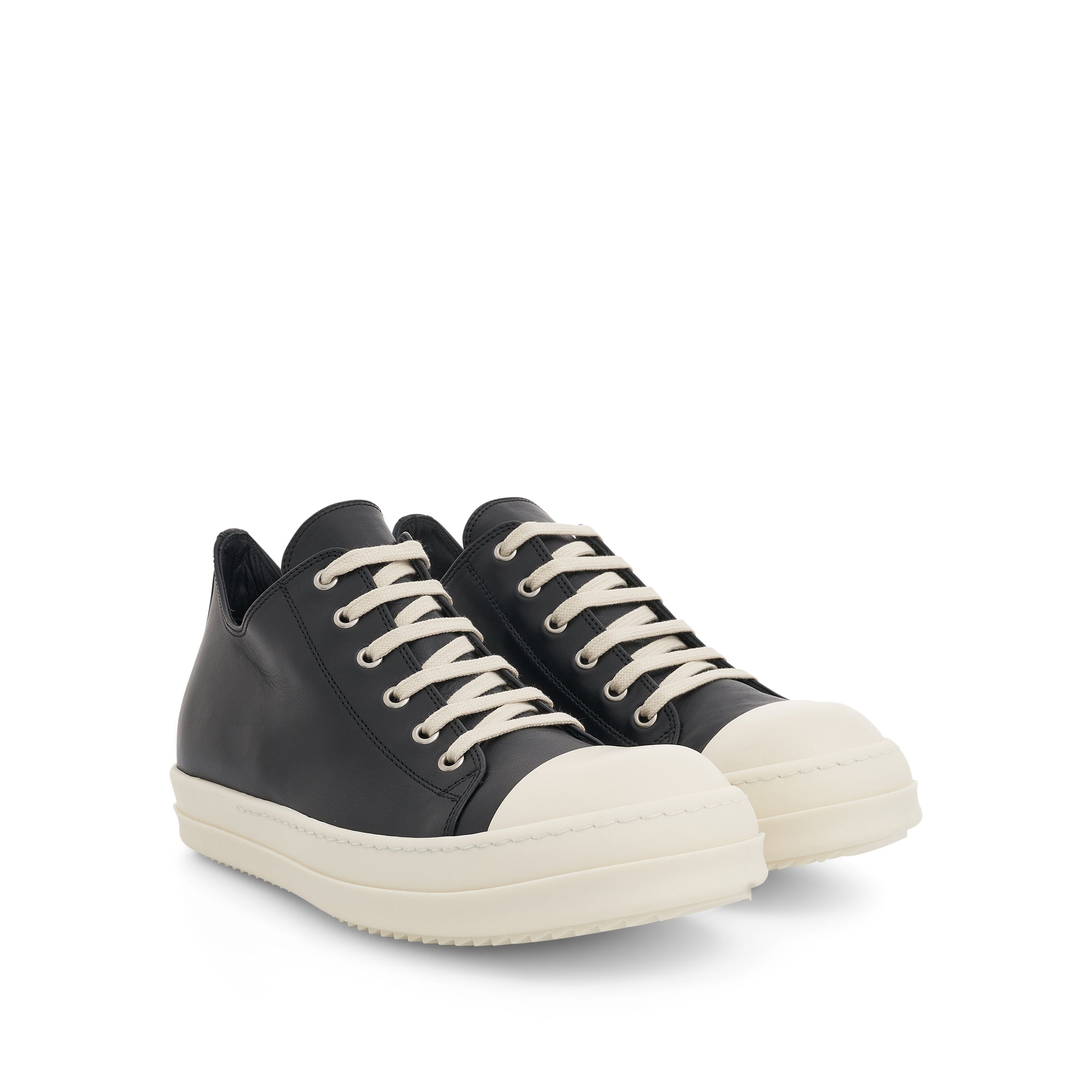 EDFU Low Leather Sneaker in Black/Milk - 2