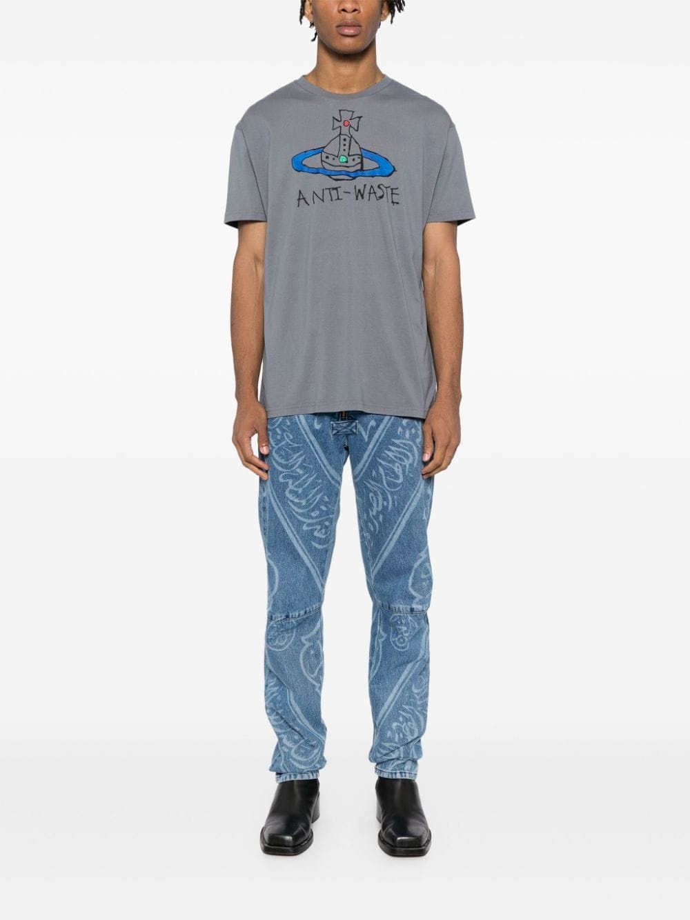 logo-print cotton T-shirt - 2