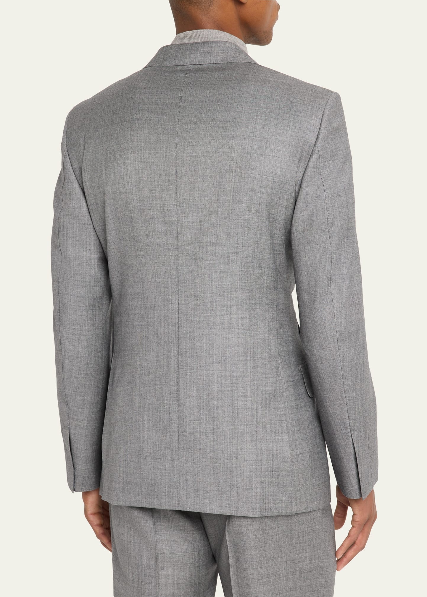 Men's Modern Fit Sharkskin Suit - 7