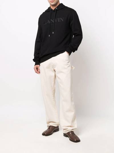 Lanvin logo-embroidered hoodie outlook