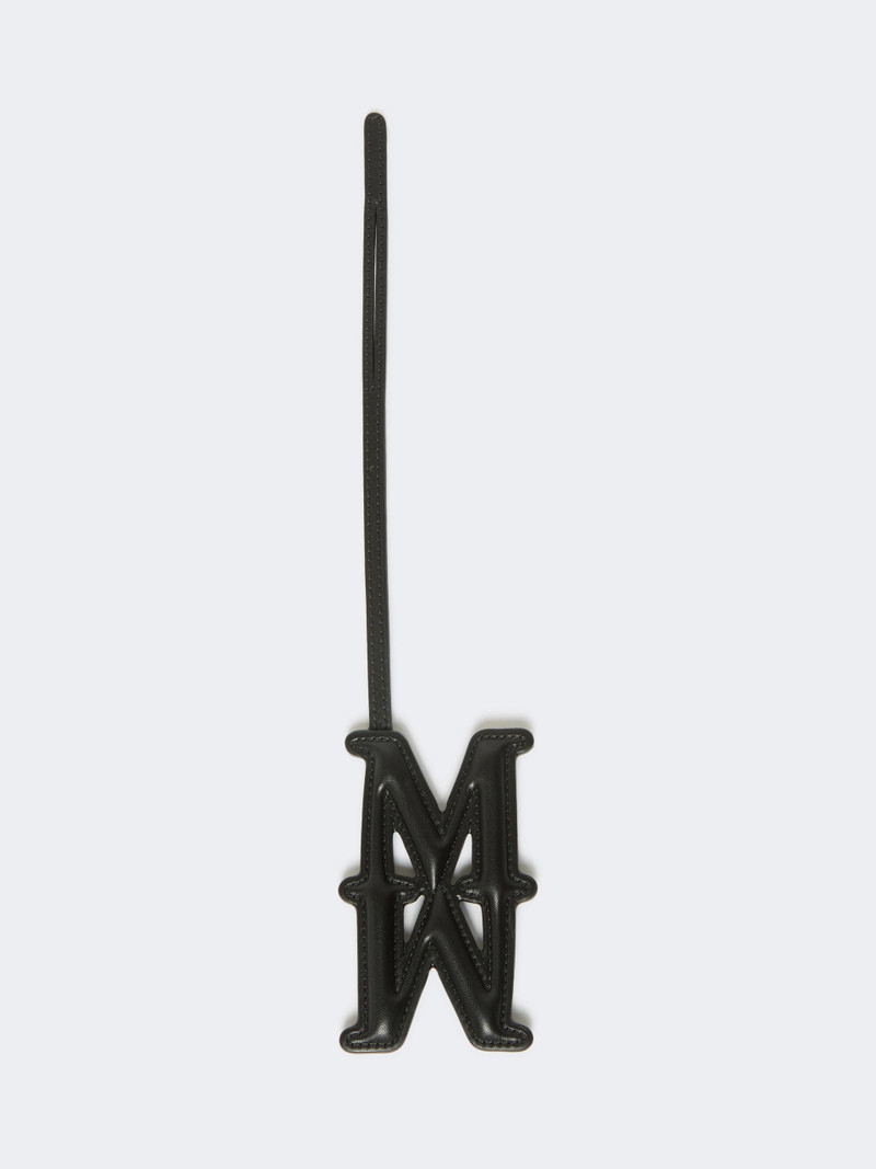 CHARM Leather Monogram charm - BLACK 1