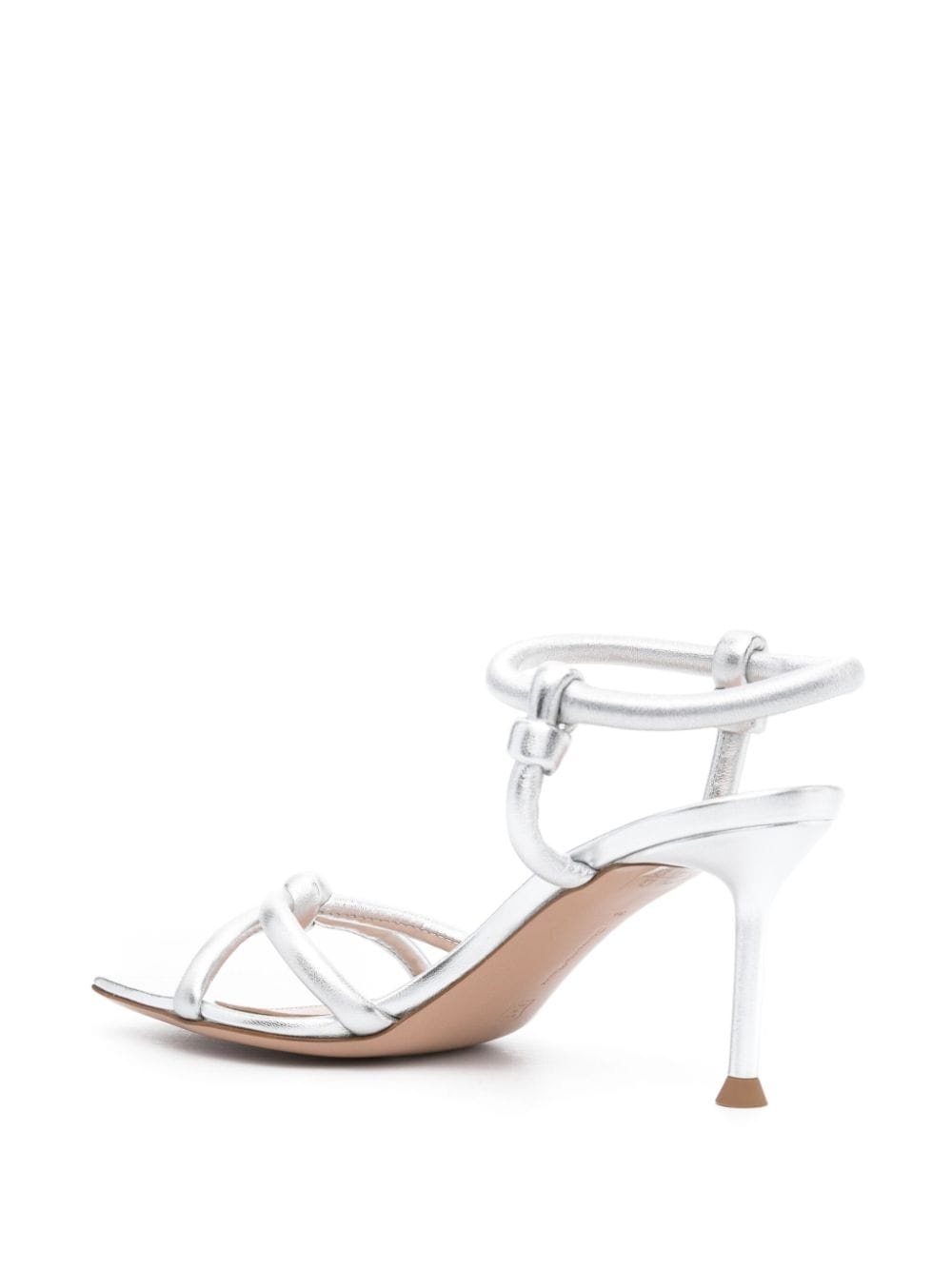 Juno 85mm metallic leather sandals - 3