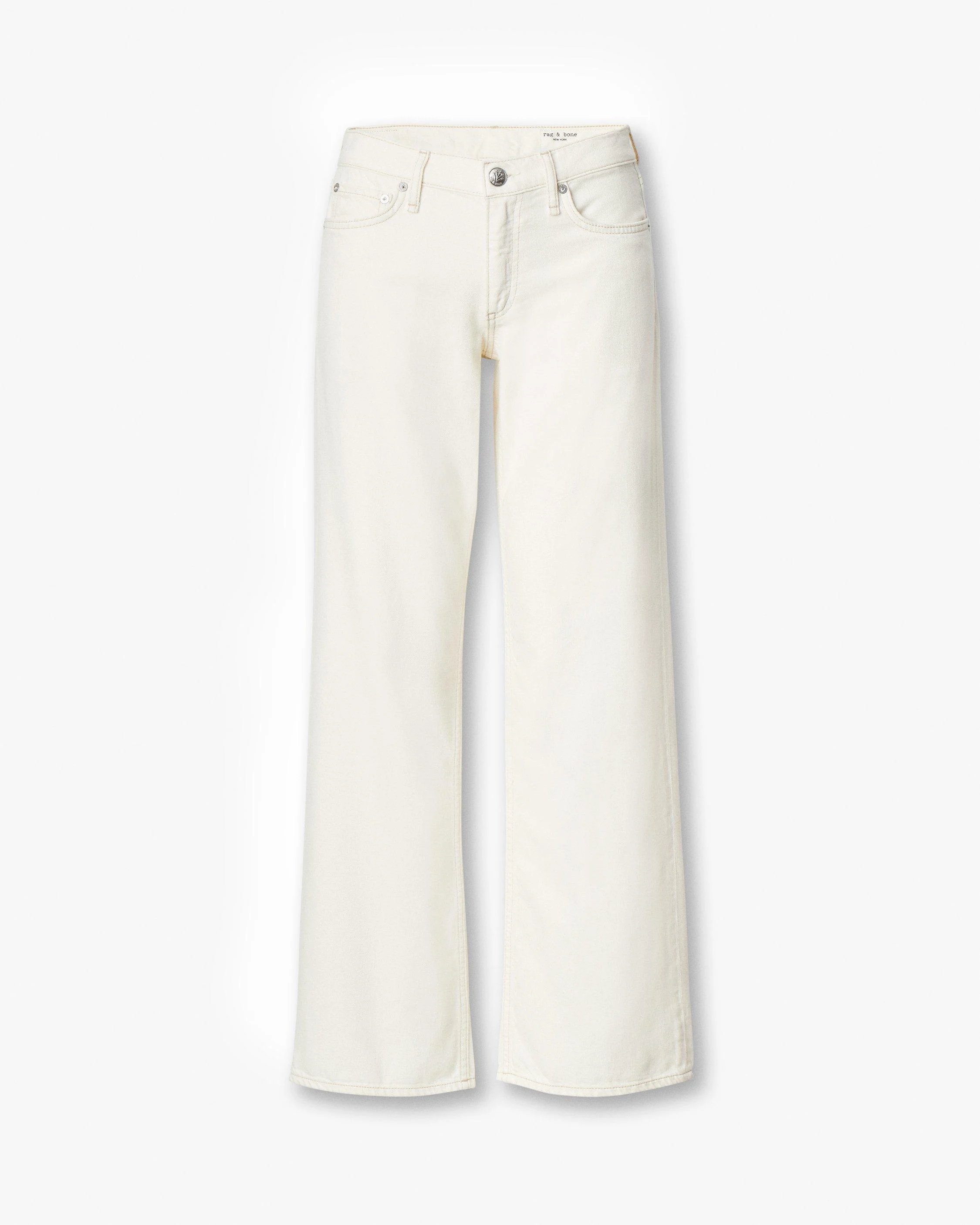 Saige Relaxed Straight Jeans
Featherweight in Ecru - 1