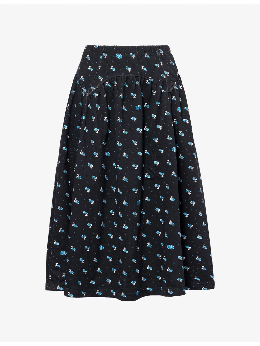 Houston Floral Cotton-Jersey Midi Skirt - 1