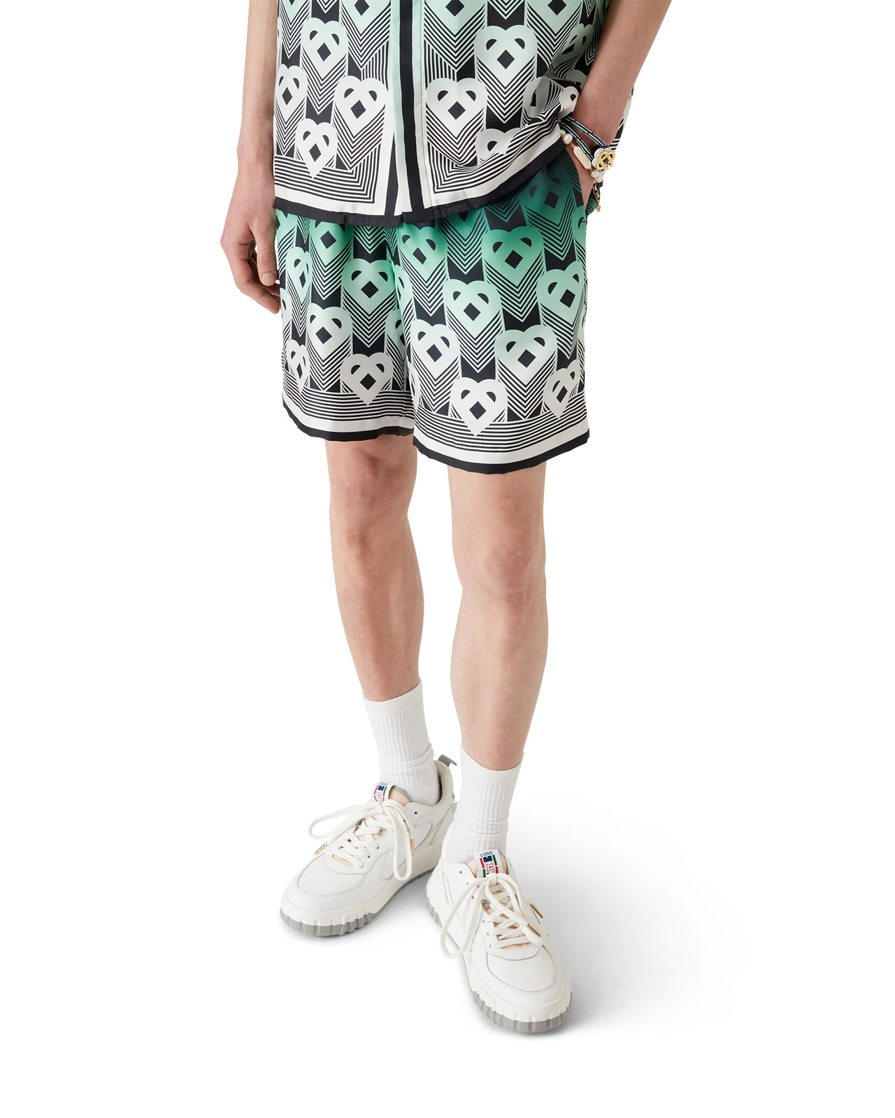 Gradient Monogram Silk Shorts | Casablanca Paris - 2