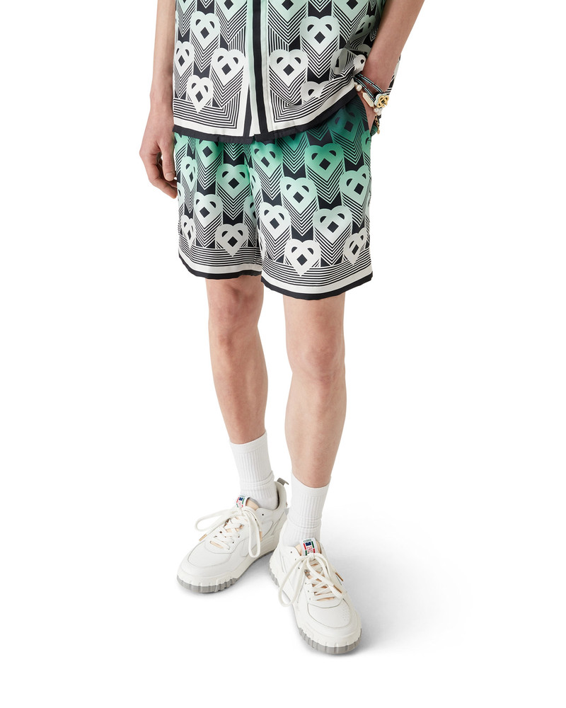 CASABLANCA Gradient Monogram Silk Shorts | Casablanca Paris outlook