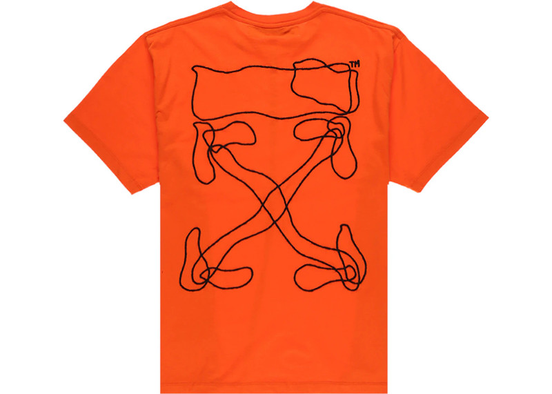 Off-White OFF-WHITE Oversized Abstract Arrows Embroidered T-Shirt Orange/Black outlook