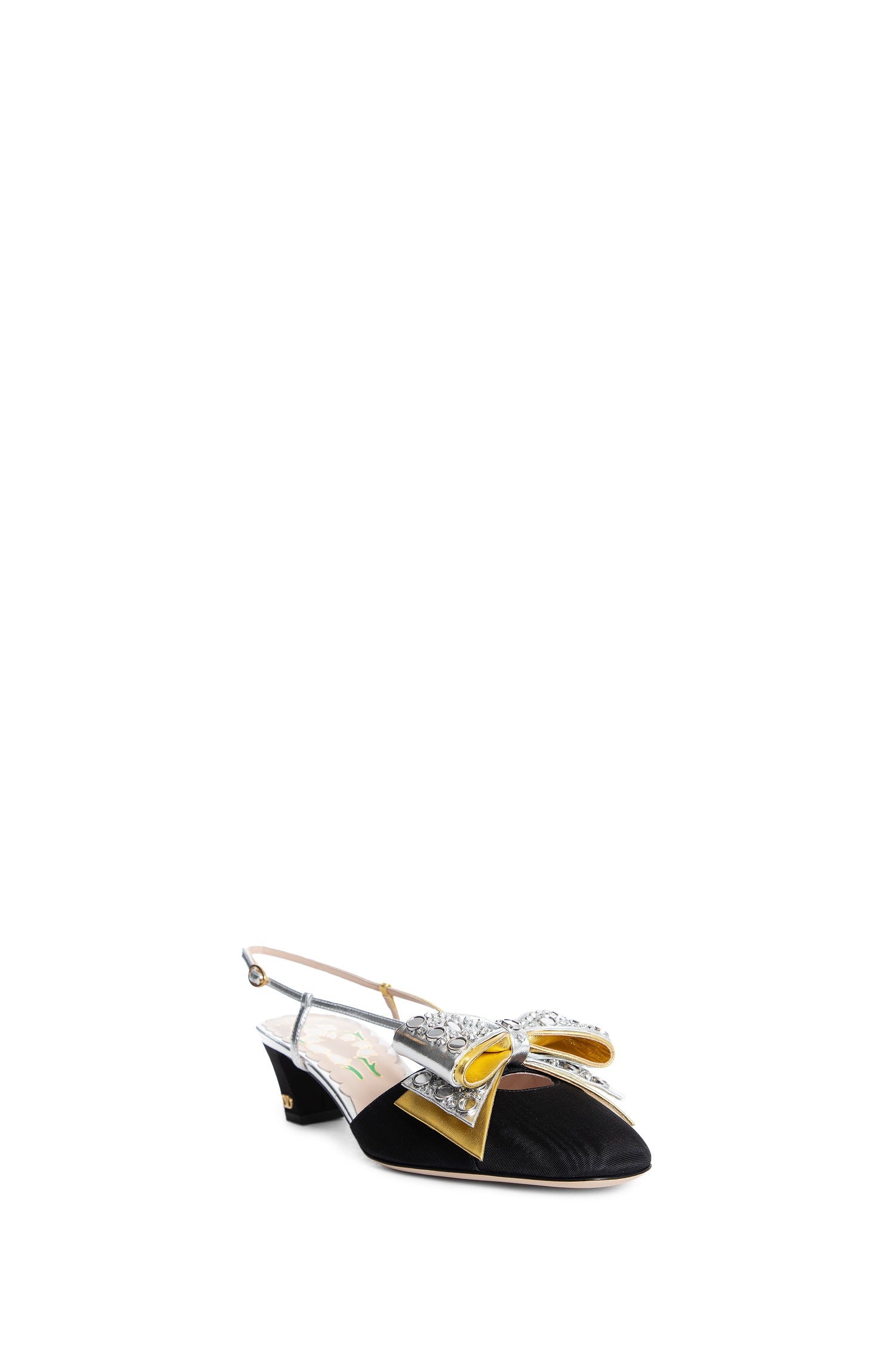 Bowow-Slingback-Pumps-In-Moire-Fabric - 2