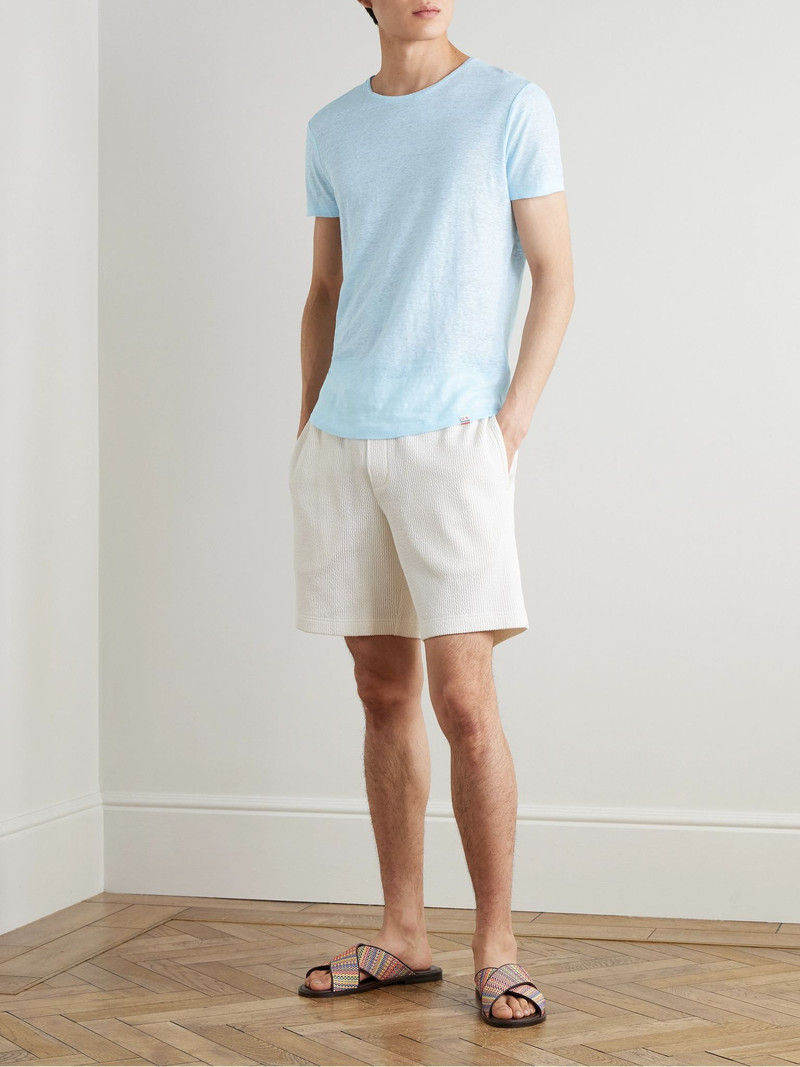 ORLEBAR BROWN OB-T Slim-Fit Linen-Jersey T-Shirt Blue outlook