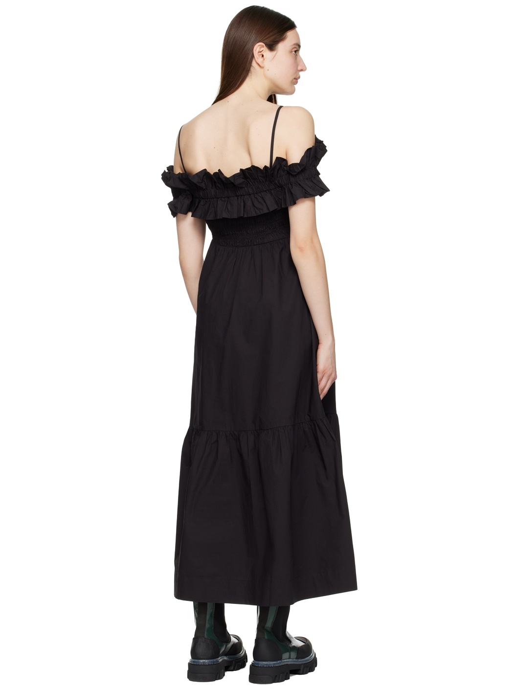 Black Smock Maxi Dress - 3