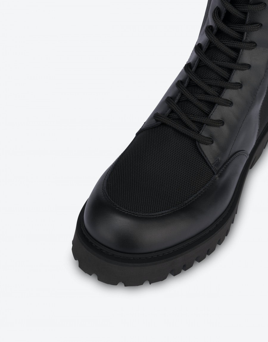 COMBAT BOOTS IN CALFSKIN AND NYLON - 4