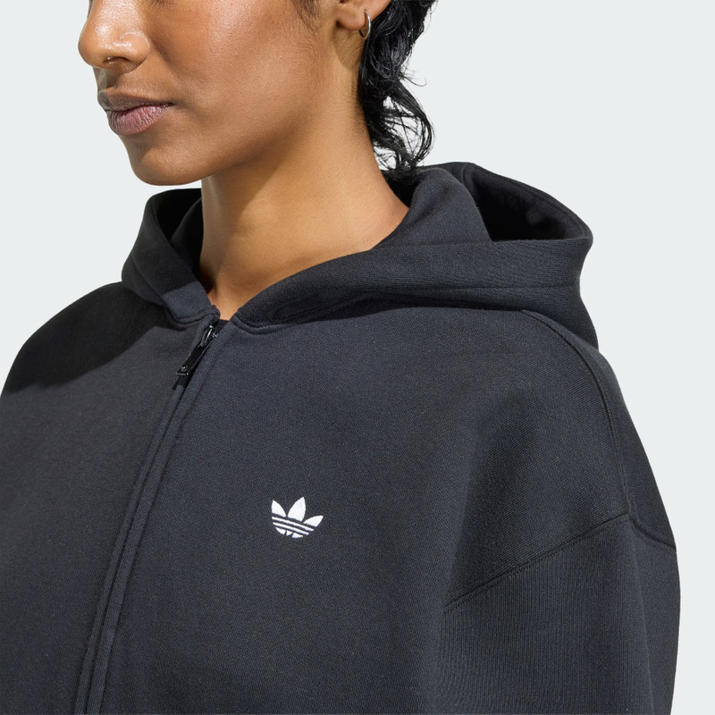 ESSENTIALS FLEECE CROPPED FZ HOODIE 5