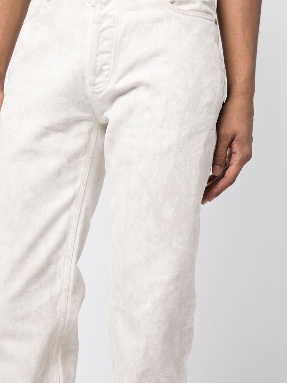 bleached-wash slim-cut jeans - 5